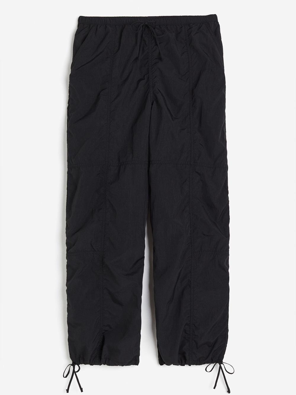 H&M Divided Women’s Nylon Parachute Pants in Black Size XS NWOT